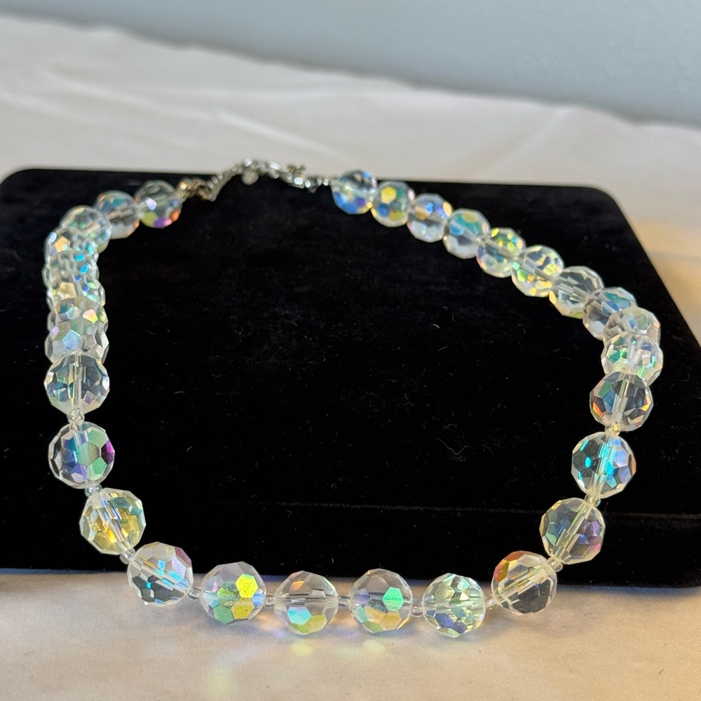 Vintage EsMor Label Gorgeous, Eclectic Shimmering Crystal Beaded Necklace